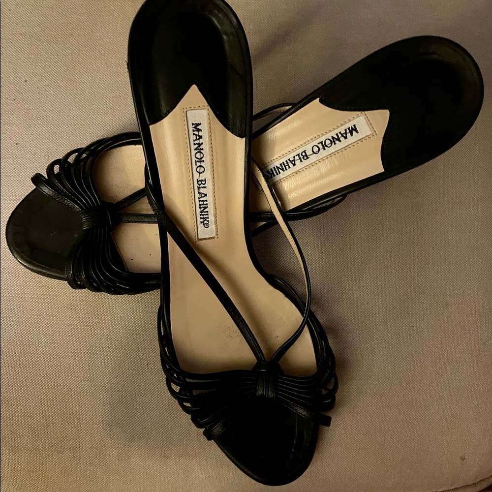 Manolo Blahnik kitten heel sandal